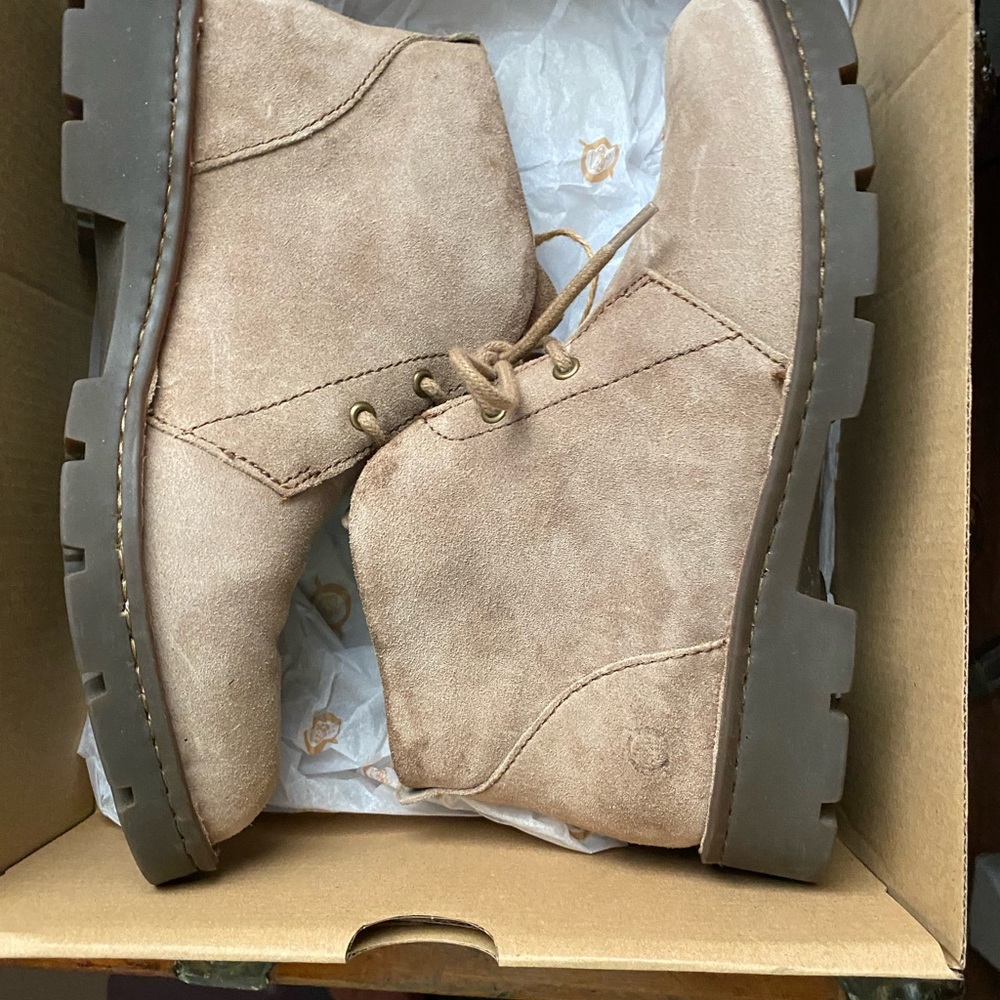 Born Taupe Suede Ankle Boots